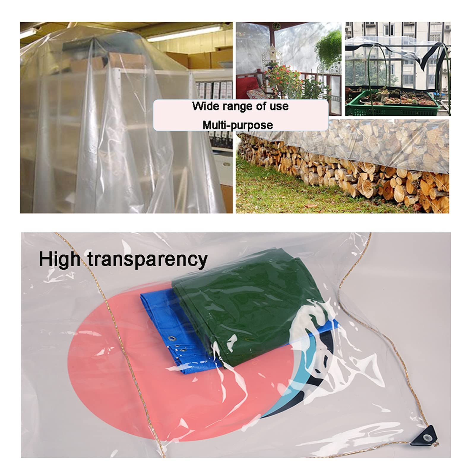 Amazon.co.jp: ガラスクリア防水シート、防水厚い頑丈な頑丈な透明な